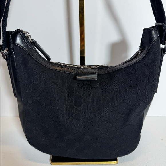 Gucci Black Monogram Shoulder/Crossbody Bag - Picture 1 of 11